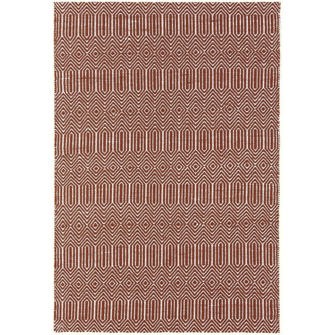 Sloan Modern Duo-Tone Geometric Diamond Hand-Woven Soft-Touch Durable Textured Wool & Cotton Blend Flatweave Marsala Red/Cream Rug-Asiatic Carpets-Rug Love - The Most Loved Rug Store