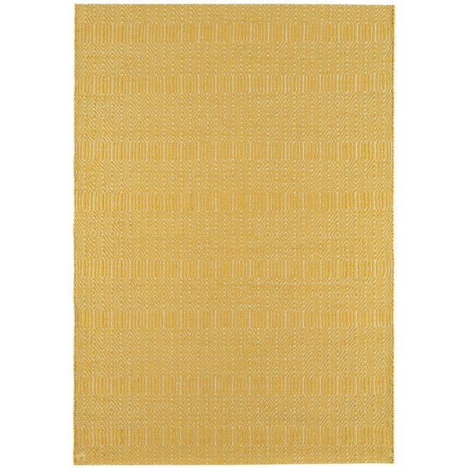 Sloan Modern Duo-Tone Geometric Diamond Hand-Woven Soft-Touch Durable Textured Wool & Cotton Blend Flatweave Mustard/Cream Rug-Asiatic Carpets-Rug Love - The Most Loved Rug Store