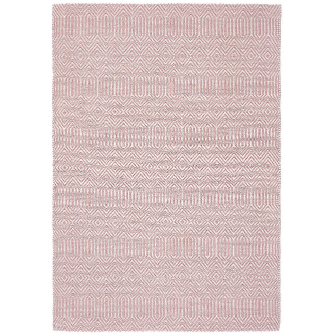 Sloan Modern Duo-Tone Geometric Diamond Hand-Woven Soft-Touch Durable Textured Wool & Cotton Blend Flatweave Pink/Cream Rug-Asiatic Carpets-Rug Love - The Most Loved Rug Store