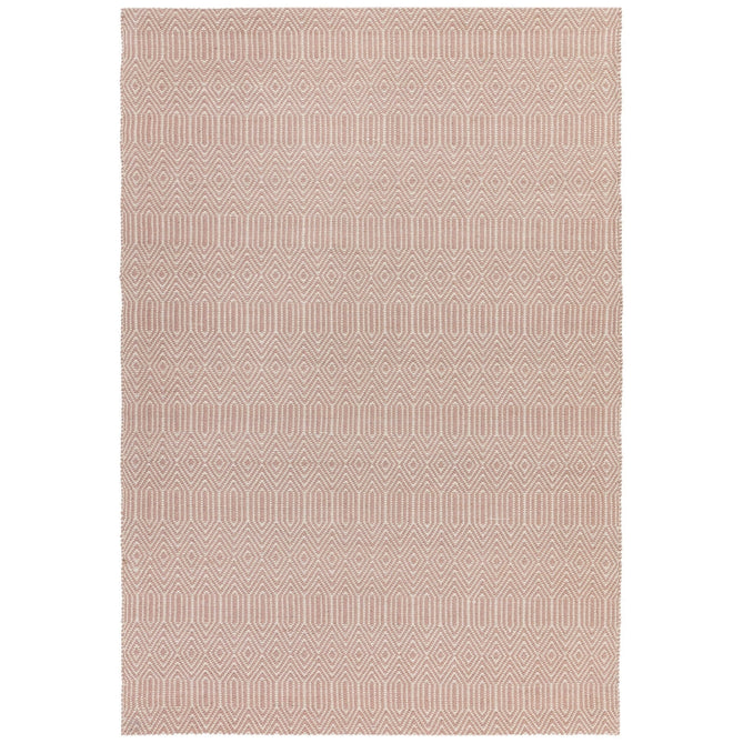 Sloan Modern Duo-Tone Geometric Diamond Hand-Woven Soft-Touch Durable Textured Wool & Cotton Blend Flatweave Pink/Cream Rug-Asiatic Carpets-Rug Love - The Most Loved Rug Store