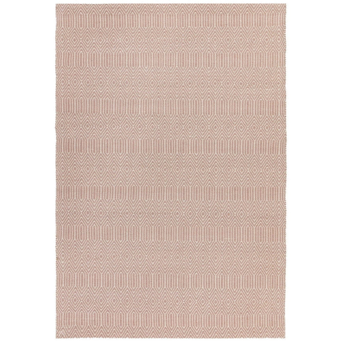 Sloan Modern Duo-Tone Geometric Diamond Hand-Woven Soft-Touch Durable Textured Wool & Cotton Blend Flatweave Pink/Cream Rug-Asiatic Carpets-Rug Love - The Most Loved Rug Store