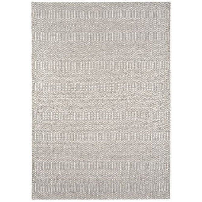 Sloan Modern Duo-Tone Geometric Diamond Hand-Woven Soft-Touch Durable Textured Wool & Cotton Blend Flatweave Silver Grey/Cream Rug-Asiatic Carpets-Rug Love - The Most Loved Rug Store