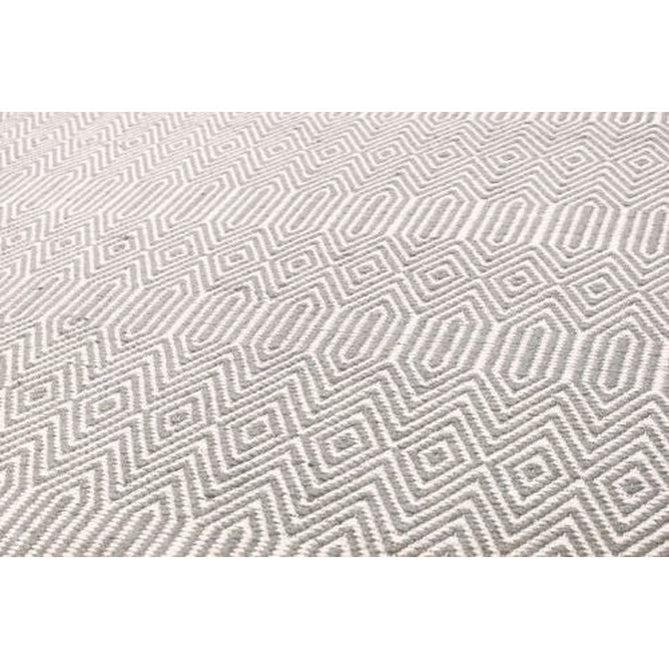 Sloan Modern Duo-Tone Geometric Diamond Hand-Woven Soft-Touch Durable Textured Wool & Cotton Blend Flatweave Silver Grey/Cream Rug-Asiatic Carpets-Rug Love - The Most Loved Rug Store