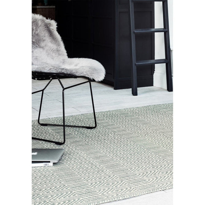 Sloan Modern Duo-Tone Geometric Diamond Hand-Woven Soft-Touch Durable Textured Wool & Cotton Blend Flatweave Silver Grey/Cream Rug-Asiatic Carpets-Rug Love - The Most Loved Rug Store