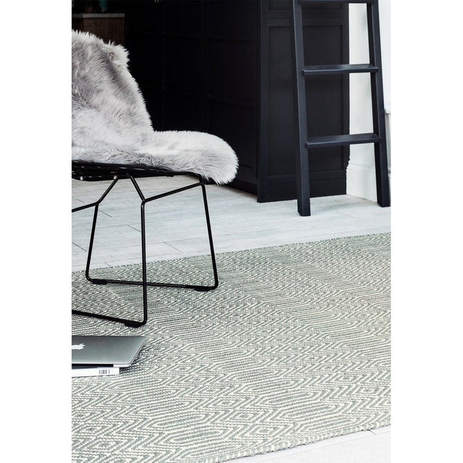 Sloan Modern Duo-Tone Geometric Diamond Hand-Woven Soft-Touch Durable Textured Wool & Cotton Blend Flatweave Silver Grey/Cream Runner-Asiatic Carpets-Rug Love - The Most Loved Rug Store