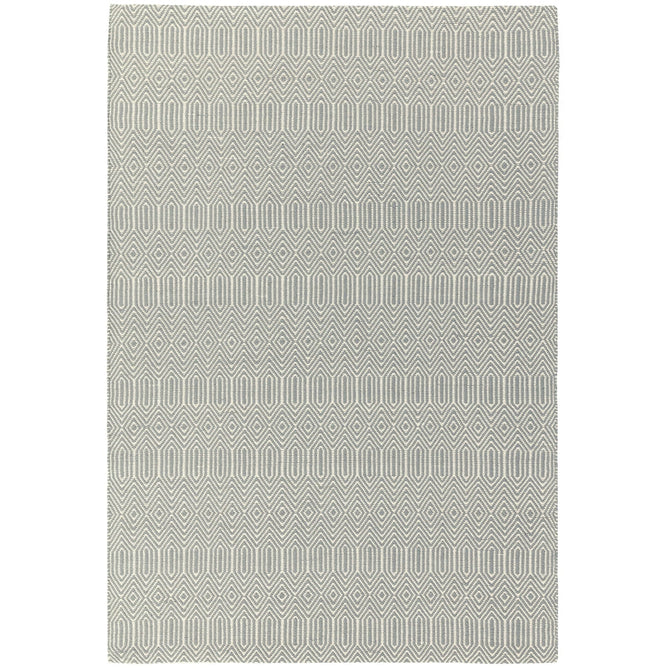 Sloan Modern Duo-Tone Geometric Diamond Hand-Woven Soft-Touch Durable Textured Wool & Cotton Blend Flatweave Silver Grey/Cream Runner-Asiatic Carpets-Rug Love - The Most Loved Rug Store