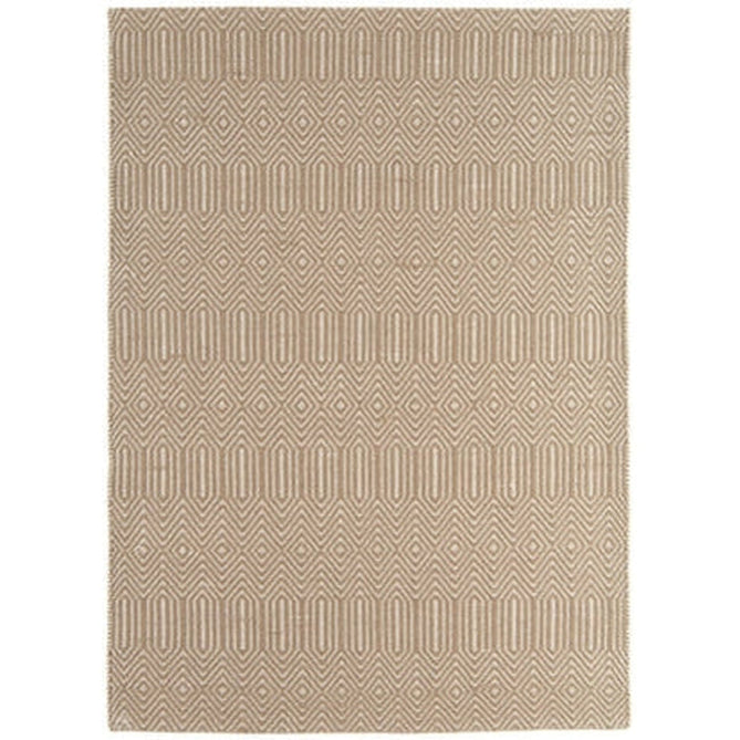 Sloan Modern Duo-Tone Geometric Diamond Hand-Woven Soft-Touch Durable Textured Wool & Cotton Blend Flatweave Taupe/Cream Rug-Asiatic Carpets-Rug Love - The Most Loved Rug Store