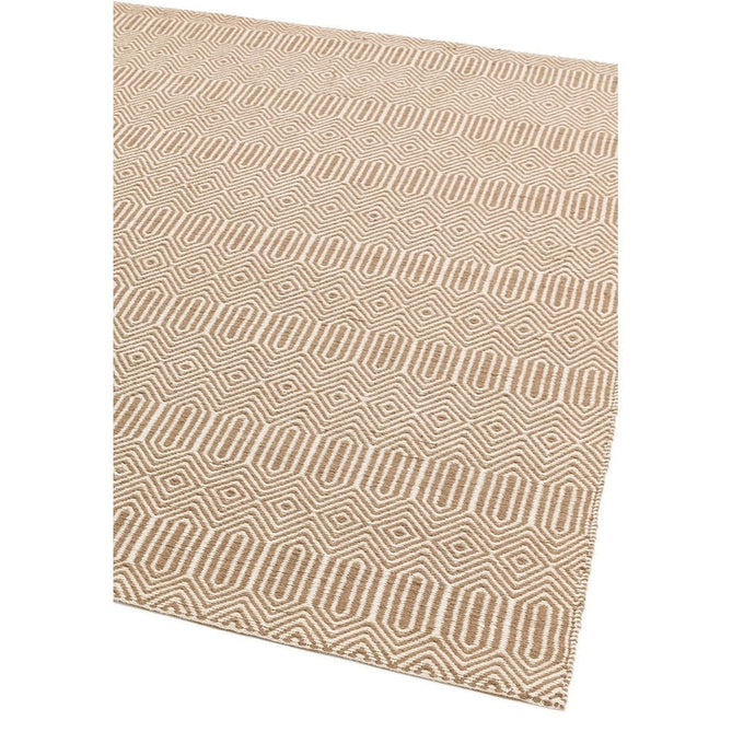 Sloan Modern Duo-Tone Geometric Diamond Hand-Woven Soft-Touch Durable Textured Wool & Cotton Blend Flatweave Taupe/Cream Rug-Asiatic Carpets-Rug Love - The Most Loved Rug Store