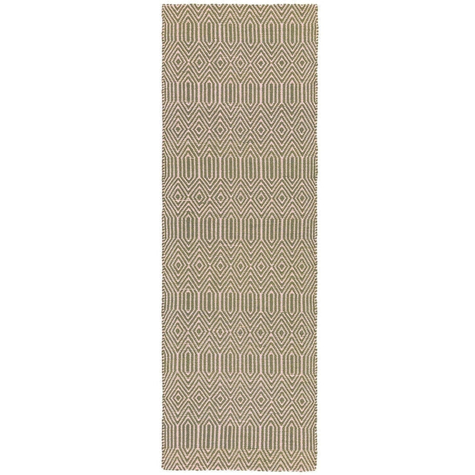 Sloan Modern Duo-Tone Geometric Diamond Hand-Woven Soft-Touch Durable Textured Wool & Cotton Blend Flatweave Taupe/Cream Runner-Asiatic Carpets-Rug Love - The Most Loved Rug Store
