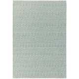 Sloan Modern Geometric Hand-Woven Wool&Cotton Soft-Touch Durable Textured Flatweave Duck Egg Rug