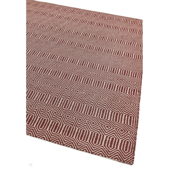 Sloan Modern Geometric Hand-Woven Wool&Cotton Soft-Touch Durable Textured Flatweave Marsala Runner-Asiatic Carpets-Rug Love - The Most Loved Rug Store