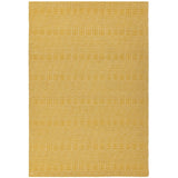 Sloan Modern Geometric Hand-Woven Wool&Cotton Soft-Touch Durable Textured Flatweave Mustard Rug
