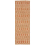 Sloan Modern Geometric Hand-Woven Wool&Cotton Soft-Touch Durable Textured Flatweave Orange Runner
