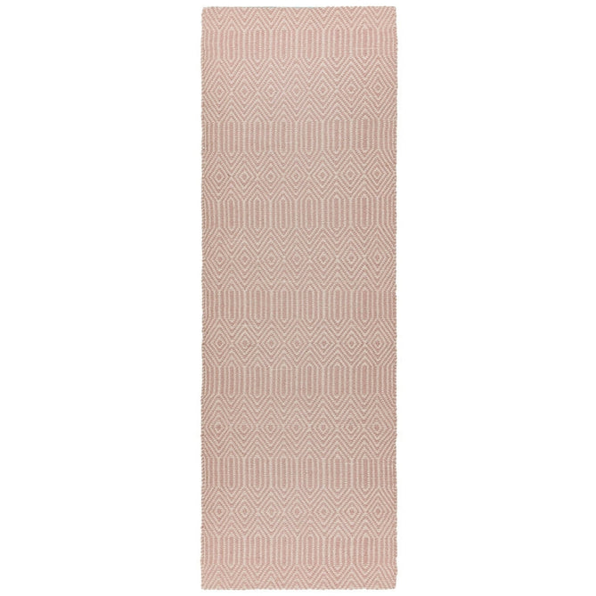 Sloan Modern Geometric Hand-Woven Wool&Cotton Soft-Touch Durable Textured Flatweave Pink Runner-Asiatic Carpets-Rug Love - The Most Loved Rug Store