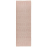 Sloan Modern Geometric Hand-Woven Wool&Cotton Soft-Touch Durable Textured Flatweave Pink Runner