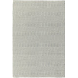 Sloan Modern Geometric Hand-Woven Wool&Cotton Soft-Touch Durable Textured Flatweave Silver Rug