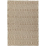 Sloan Modern Geometric Hand-Woven Wool&Cotton Soft-Touch Durable Textured Flatweave Taupe Rug