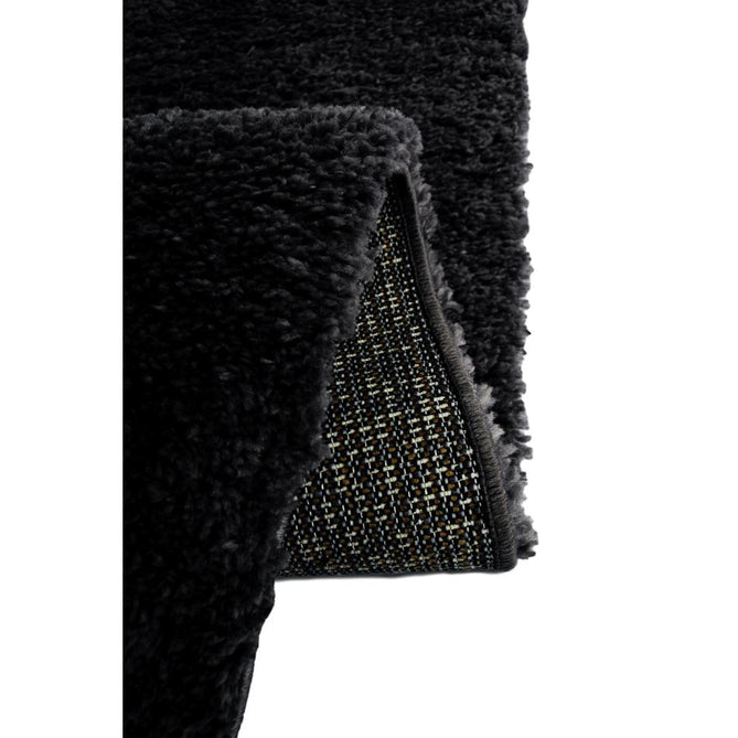 Snug Plain Black Runner-Melrose-Rug Love - The Most Loved Rug Store