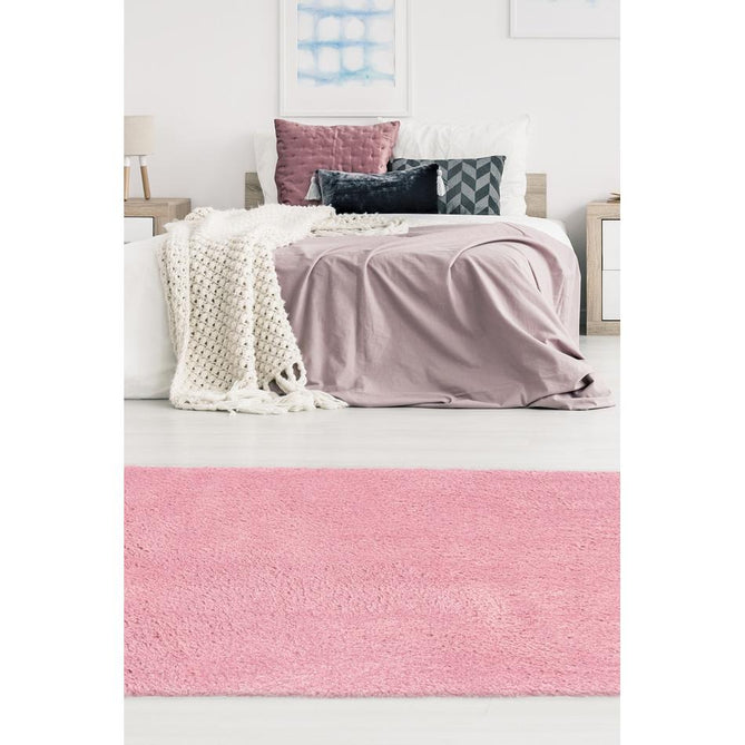 Snug Plain Pink Runner-Melrose-Rug Love - The Most Loved Rug Store