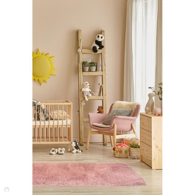 Soft Washable Cosy Pink Round Rug-Melrose-Rug Love - The Most Loved Rug Store