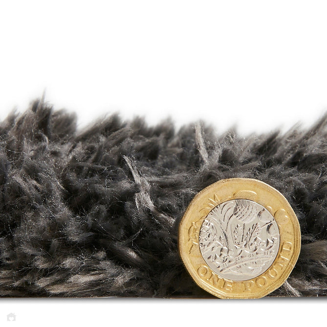 Solace 0961 Soft Plush Recycled Polyester Plain Shaggy Charcoal Rug-Think Rugs-Rug Love - The Most Loved Rug Store