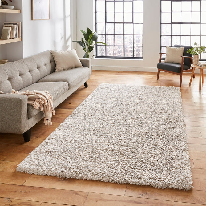 Solace 0961 Soft Plush Recycled Polyester Plain Shaggy Ivory Rug-Think Rugs-Rug Love - The Most Loved Rug Store