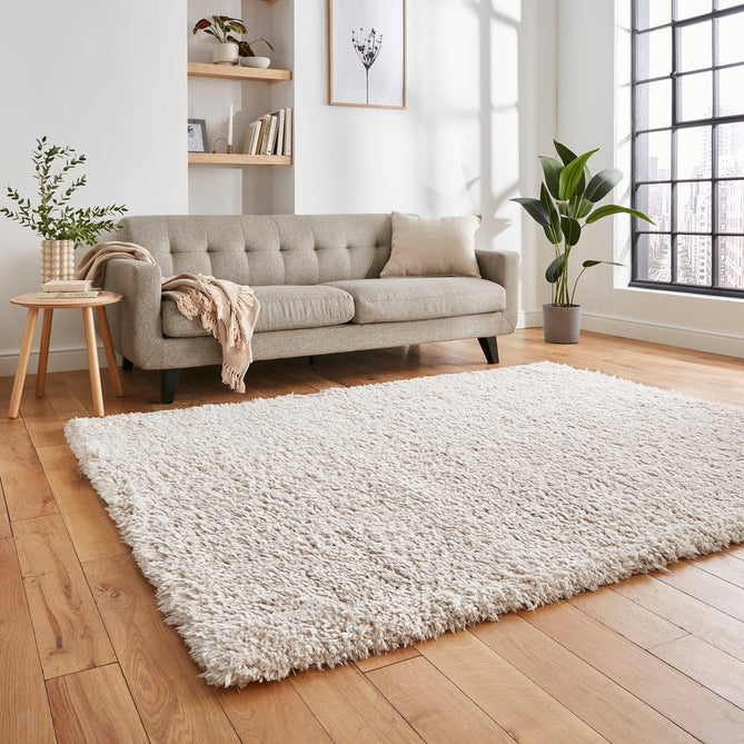 Solace 0961 Soft Plush Recycled Polyester Plain Shaggy Ivory Rug-Think Rugs-Rug Love - The Most Loved Rug Store