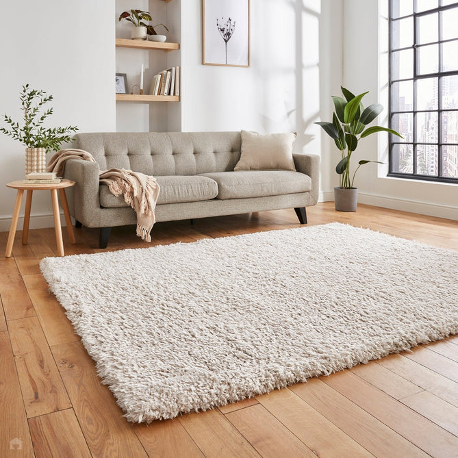 Solace 0961 Soft Plush Recycled Polyester Plain Shaggy Ivory Rug-Think Rugs-Rug Love - The Most Loved Rug Store