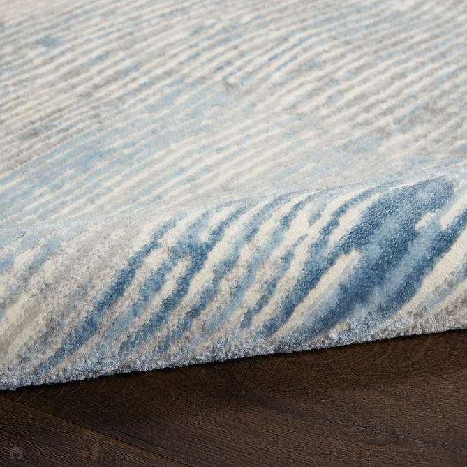Solace SLA01 Ivory/Grey/Blue Runner-Nourison-Rug Love - The Most Loved Rug Store