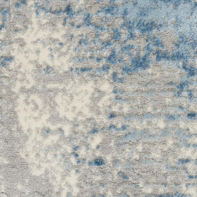 Solace SLA02 Ivory/Grey/Blue Runner-Nourison-Rug Love - The Most Loved Rug Store