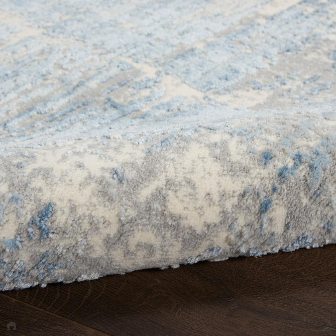 Solace SLA02 Ivory/Grey/Blue Runner-Nourison-Rug Love - The Most Loved Rug Store