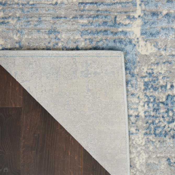 Solace SLA02 Ivory/Grey/Blue Runner-Nourison-Rug Love - The Most Loved Rug Store