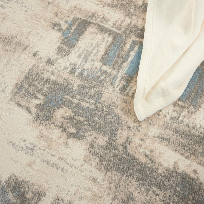 Solace SLA07 Ivory/Grey/Blue Runner-Nourison-Rug Love - The Most Loved Rug Store