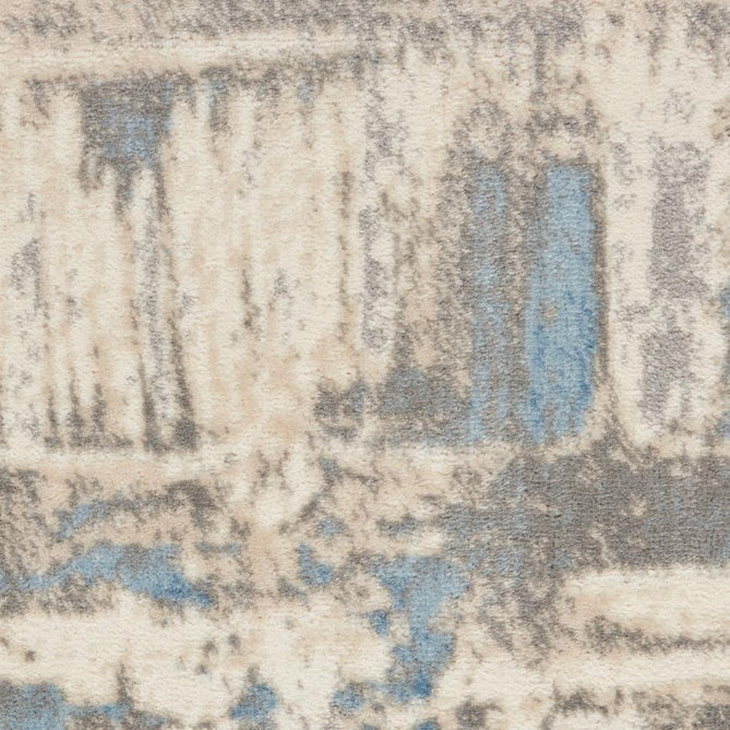 Solace SLA07 Ivory/Grey/Blue Runner-Nourison-Rug Love - The Most Loved Rug Store