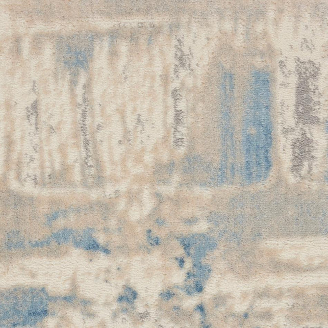 Solace SLA08 Ivory/Grey/Blue Runner-Nourison-Rug Love - The Most Loved Rug Store
