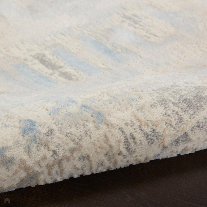 Solace SLA08 Ivory/Grey/Blue Runner-Nourison-Rug Love - The Most Loved Rug Store