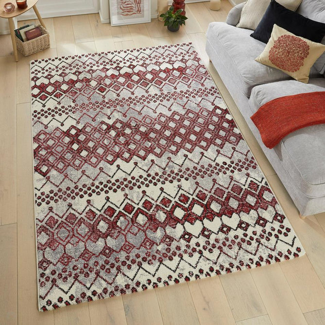 Somerset SOM104 White/Terracota Red Rug-Concept Looms-Rug Love - The Most Loved Rug Store