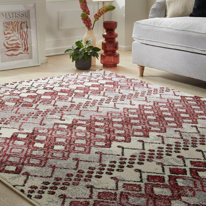 Somerset SOM104 White/Terracota Red Rug-Concept Looms-Rug Love - The Most Loved Rug Store