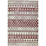 Somerset SOM104 White/Terracota Red Rug