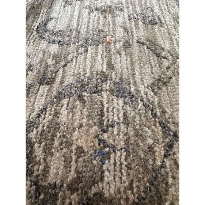 Sovereign Traditional Persian Vintage Distressed Shimmer Medallion Border Soft-Touch Ribbed Textured Polyester Low Profile Short Pile Fringe Ash Beige/Natural/Grey/Multi Rug-Asiatic Carpets-Rug Love - The Most Loved Rug Store