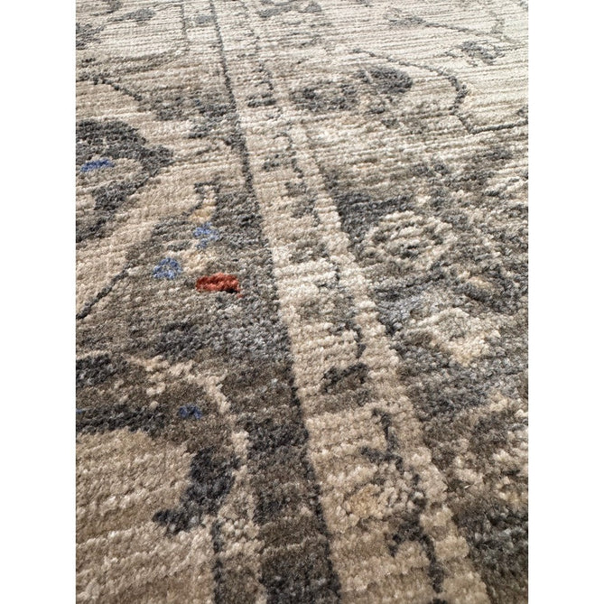 Sovereign Traditional Persian Vintage Distressed Shimmer Medallion Border Soft-Touch Ribbed Textured Polyester Low Profile Short Pile Fringe Ash Beige/Natural/Grey/Multi Rug-Asiatic Carpets-Rug Love - The Most Loved Rug Store