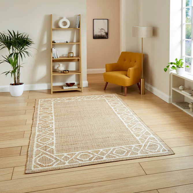 Spartan 29576 Modern Hand-Woven Jute Plain Border Flatweave Natural/Ivory Rug-Think Rugs-Rug Love - The Most Loved Rug Store