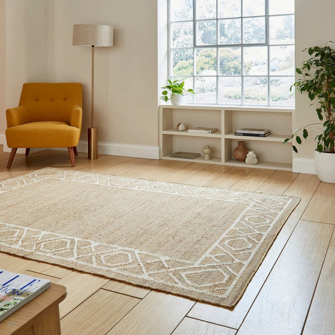Spartan 29576 Modern Hand-Woven Jute Plain Border Flatweave Natural/Ivory Rug-Think Rugs-Rug Love - The Most Loved Rug Store