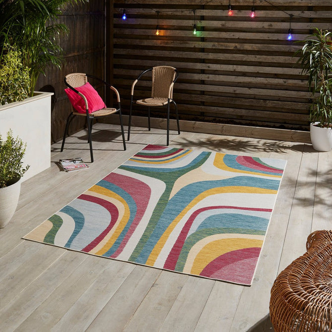 Spectrum E9333 Modern Abstract Durable Stain-Resistant Weatherproof Flatweave In-Outdoor Multicolour Rug-Think Rugs-Rug Love - The Most Loved Rug Store