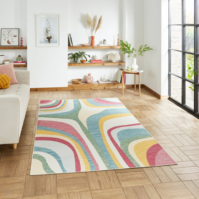 Spectrum E9333 Modern Abstract Durable Stain-Resistant Weatherproof Flatweave In-Outdoor Multicolour Rug-Think Rugs-Rug Love - The Most Loved Rug Store