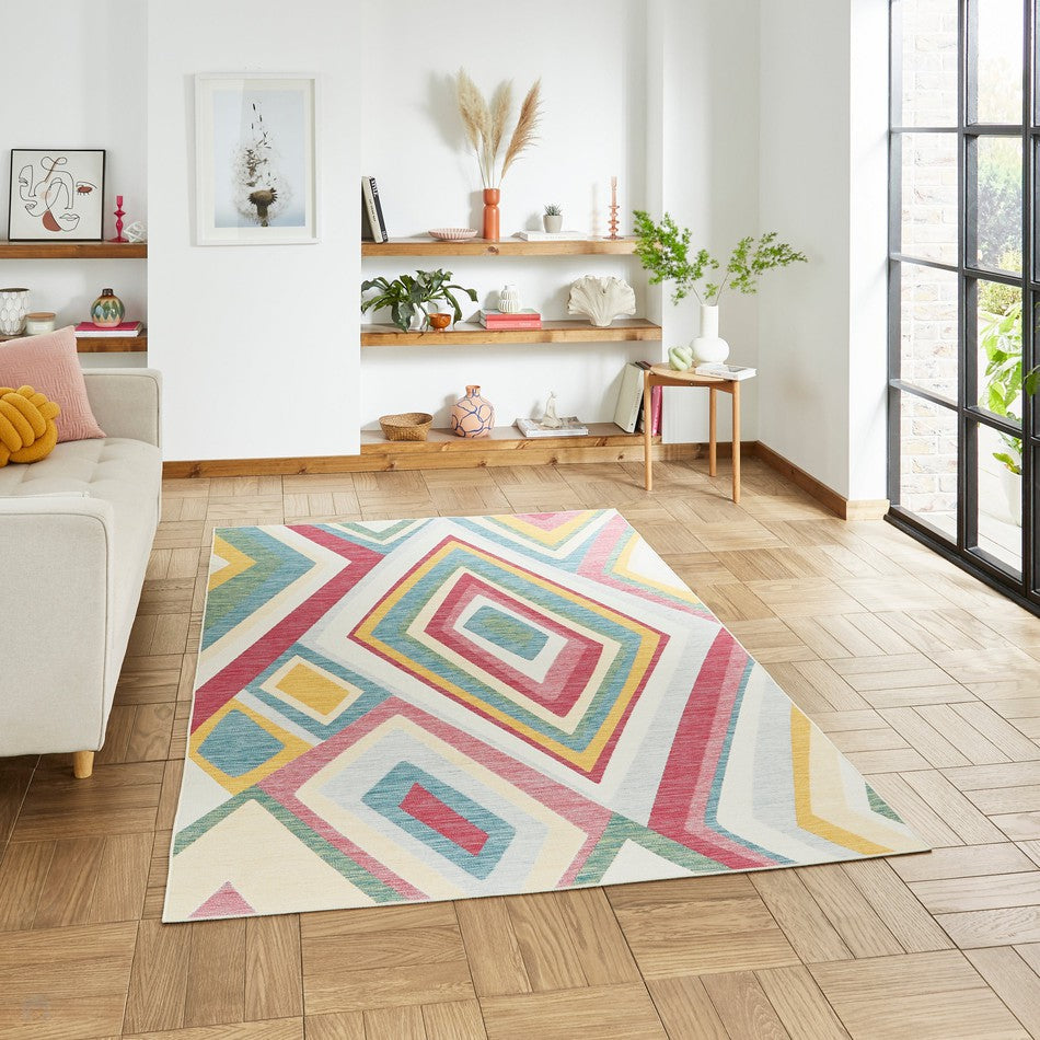 Modern Multicolour Rug On Sale Spectrum E9335 Modern Abstract Durable Stain-Resistant ...