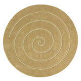 Spiral Gold Round Rug