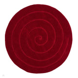 Spiral Red Round Rug
