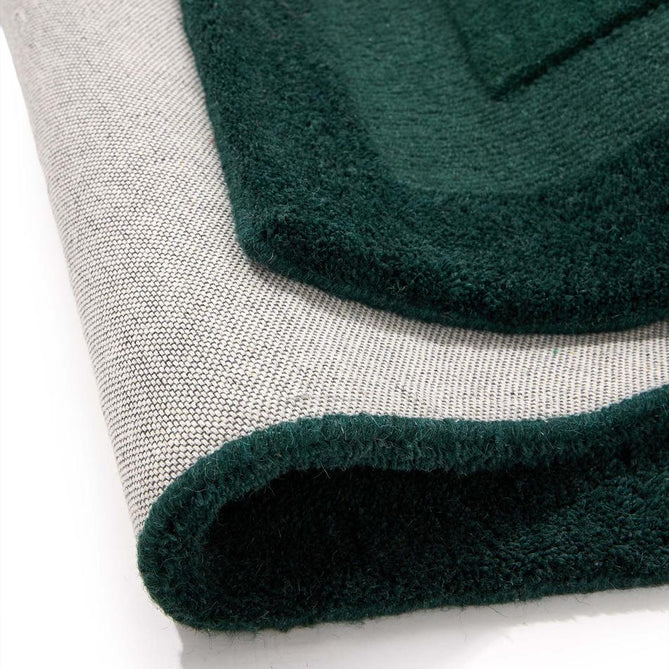 Stacked Border Dark Green Rug-Origins-Rug Love - The Most Loved Rug Store