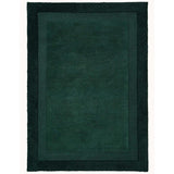 Stacked Border Dark Green Rug